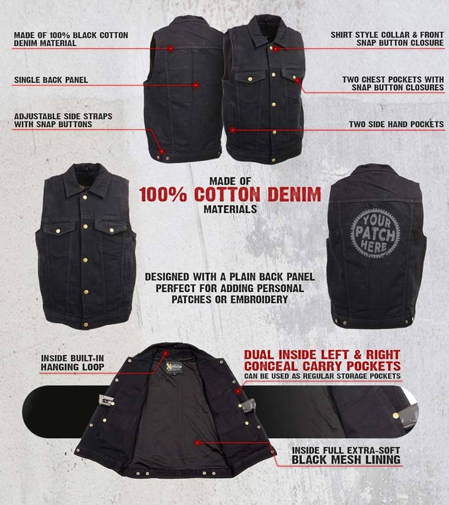 Amazon.co.jp: Xelement B285 メンズ ブラックデニムバイク